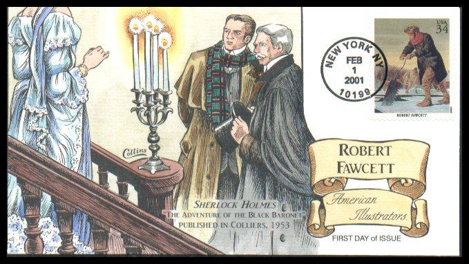 #3502d Robert Fawcett Collins FDC