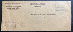 1947 Montreal Canada On His Majesty Service Official Cover To Sherbrooke