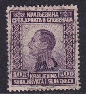 Yugoslavia   #35  used 1924  King Alexander  10d