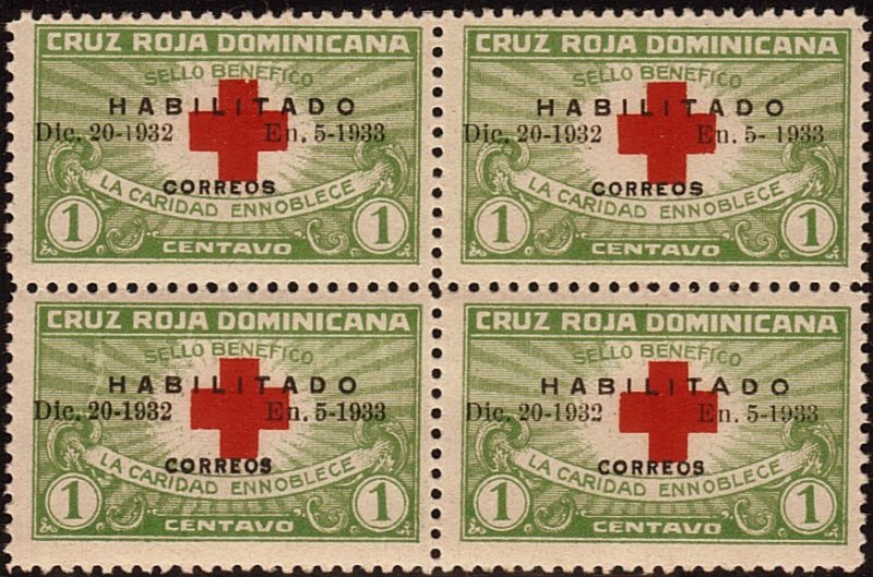 Dominican Republic Red Cross ´´OVERPRINTED´´ Sc 265B MNH 1932