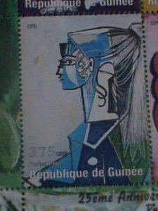 1998-GUINEA STAMP-25TH ANNIV: PABLO PICASSO PAINTING- MINT-NH FULL STAMP SHEET