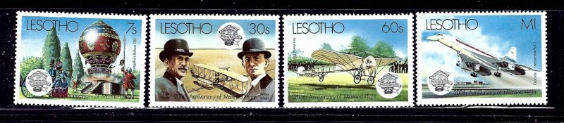 Lesotho 403-06 MNH 1983 Manned Flight Bicentennial    (ap2098)