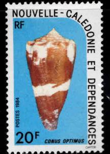 New Caledonia (NCE) Scott 497 MNH** shell stamp