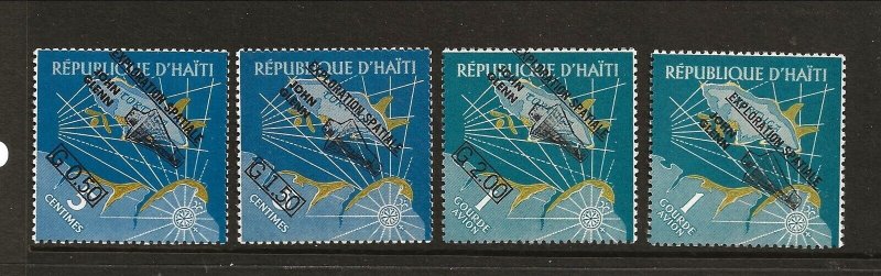 Haiti Sc 484-5, C186-7 NH SET of 1962 - US Space Exploration - J. Glenn 