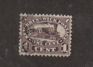 New Brunswick #6a Extra Fine Used Brown Violet Train Topical