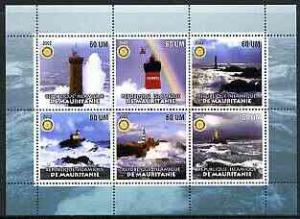 MAURITANIE SHEET LIGHTHOUSES 