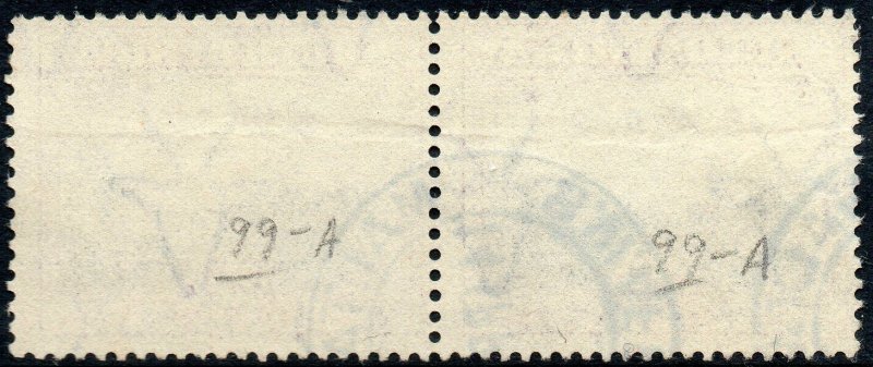 1927 South West Africa Sg 60 2d grey and maroon Fine Used Pair