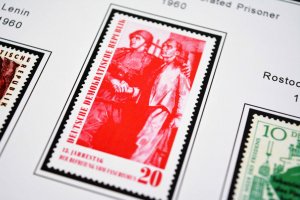 COLOR PRINTED EAST GERMANY DDR/GDR 1949-1990 STAMP ALBUM PAGES (334 ill. pages)