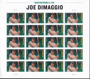 US 4697a Modern Imperf Joe DiMaggio Sheet