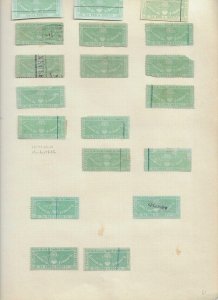 SWITZERLAND CANTON FRIBOURG COMMERCE REVENUES 19 PCS  S67 USED 1 SPECIMEN