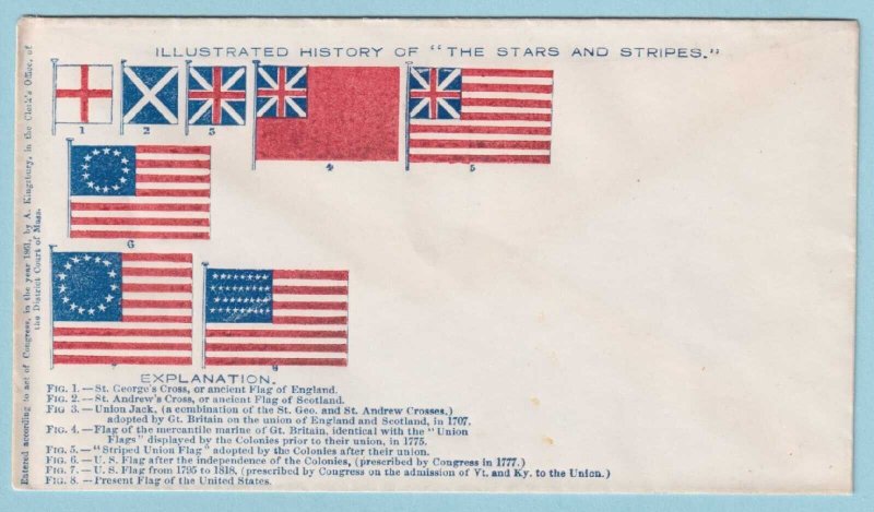 CIVIL WAR COVER ILLUSTRATED HISTORY OF THE STARS AND STRIPES, FLAGS CW131