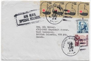 Pound Ridge, KY to Vancouver, British Colombia, Canada 1982 Airmail (52616)