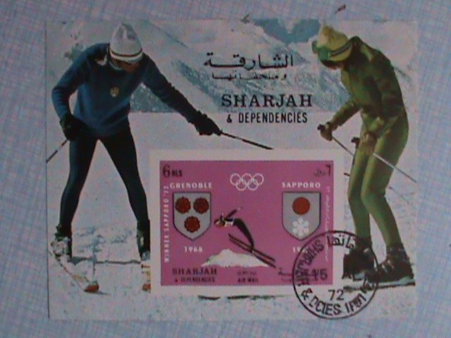 1972 SHARJAH  WINTER OLYMPIC SOUVENIR SHEET,