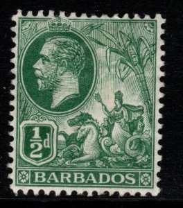 BARBADOS SG171 1912 ½d GREEN MTD MINT