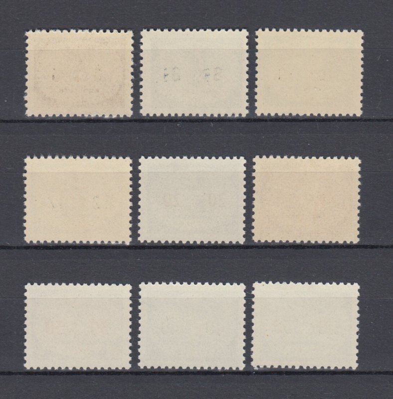 WWII 1940 Third Reich Occup. Generalgouvernment Full Set Dienst Mi.16-24 MNH