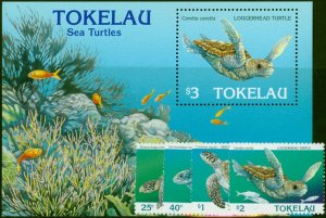 Tokelau 1995 Sea Turtles Set of 5 SG234-MS238 V.F MNH