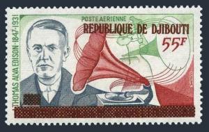 Djibouti C106,MNH.Michel 193. Inventors 1977.Thomas A.Edison,Phonograph.