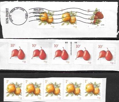US Coils - #5037 Apples, #5039 Red Pears, #5201 Strawberries. Coil #P1111