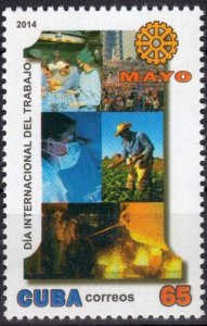 CUBA Sc# 5505  LABOR DAY Workers Unions  2014  MNH mint