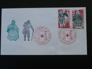 santon costume FDC Red Cross 1977