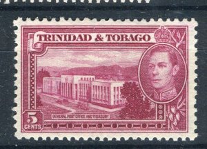 TRINIDAD TOBAGO; 1938 GVI Pictorial issue Mint MNH Unmounted Shade of 5c.