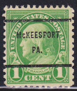 Precancel - McKeesport, PA PSS 632-61 Bureau Issue