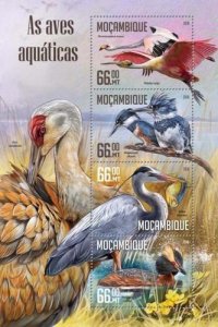 Mozambique 2016 WATER BIRDS Sheet Perforated Mint (NH)