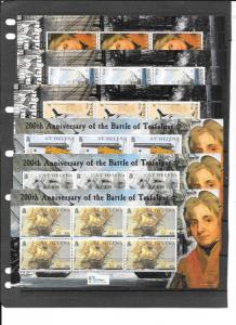 ST.HELENA SG939/44 2005 BATTLE OF TRAFALGAR SHEETLETS MNH