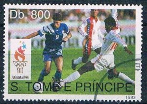 Saint Thomas and Prince Islands 1155 Used Soccer lr 1993 (S1202)+