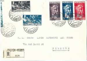 71472 - EGEO Rhodes - Postal History - Ferrucci MIXED POSTAGE RECOMMENDED-