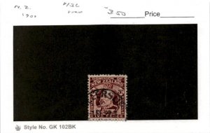 New Zealand, Postage Stamp, #136 Used, 1909 King Edward (AB)