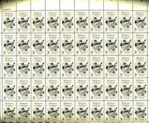 U.S. #1099 MINT PL# BLOCK SHEET OF 50 OG NH