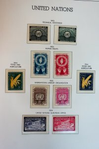 United Nations P.O. Fresh Mint NH 1951 to 1969 Stamp Collection