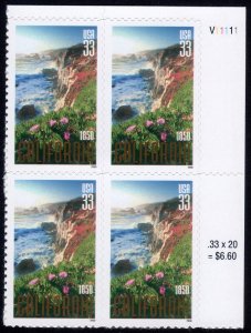 Scott #3438 California Plate Block of 4 Stamps - MNH