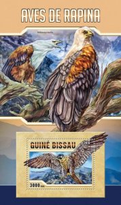 GUINEA BISSAU - 2016 - Birds of Prey - Perf Souv Sheet - Mint Never Hinged