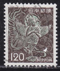 Japan 1079 Used 1972 Mythical Winged Woman, Chusonji