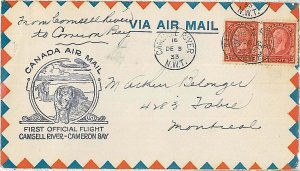 x0232 - CANADA - POSTAL HISTORY - 1st FLIGHT COVER: CAMSELL RIVER \ CAMERON BAY