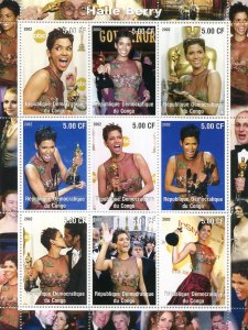 HALLE BERRY American Actress Sheet Perforated Mint (NH)