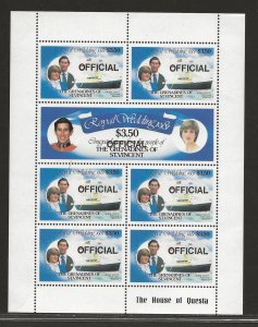 ST. VINCENT GRENADINES SC# O5-6 SHEET/7  FVF/MNH