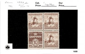 Denmark, Postage Stamp, #229b Booklet Pane Mint NH, 1937 (AD)