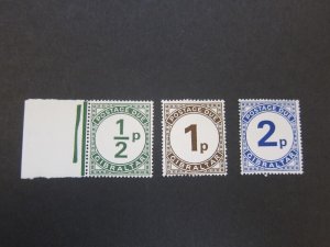 Gibraltar 1971 Sc J4-6 set MNH