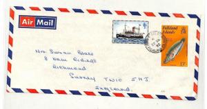 SS124 1982 Falkland Islands Airmail Cover PTS