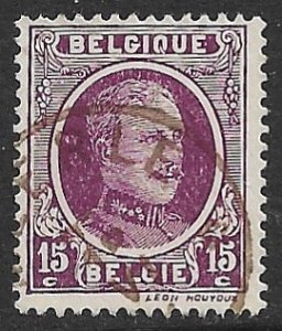 BELGIUM 1922-27 15c KING ALBERT I Sc 149 VFU