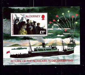 Guernsey-Alderney 90 MNH 1995 WWII Anniv S/S