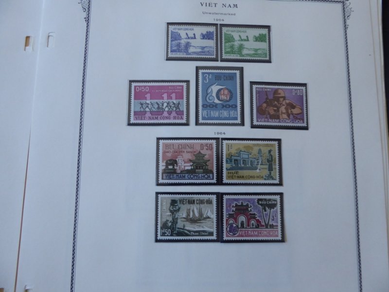 Vietnam 1963-1972 (MNH) Stamp Collection on Scott Spec Album Pages