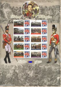 History of Britain 43 2009 BC-224Duke of wellington no. 172 sheet UNMOUNTED MINT