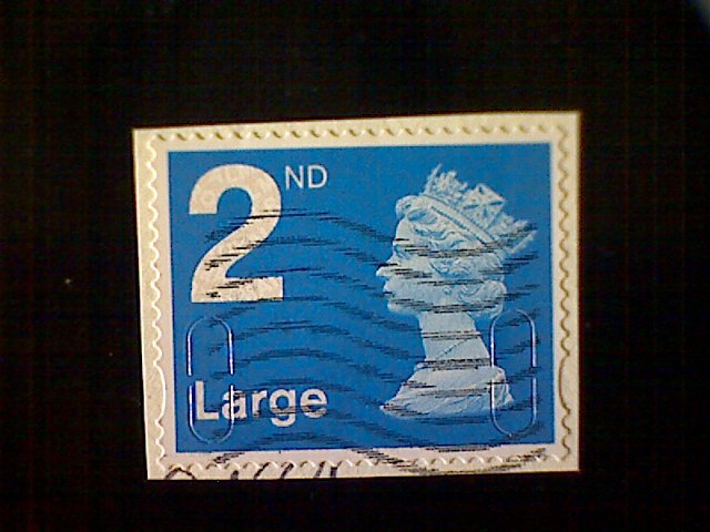 Great Britain, Scott #MH391, 2012, used on paper, Machin, 2nd Large, bright blue