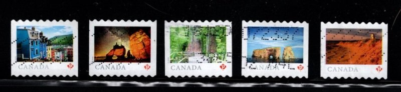 Canada - #3062 - 3066 2018 Far & Wide Coil stamps set/5 - Used