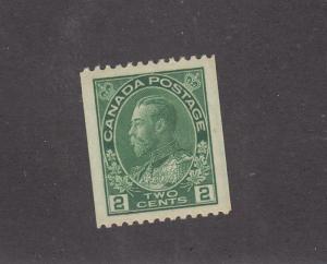 CANADA # 133 VF-MH KGV 2cts COIL CAT VALUE $120