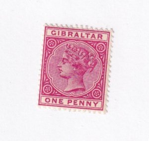 GIBRALTAR # 11 VF-MLH Q/VICTORIA 1p ISSUE